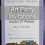 Art Party Invitations