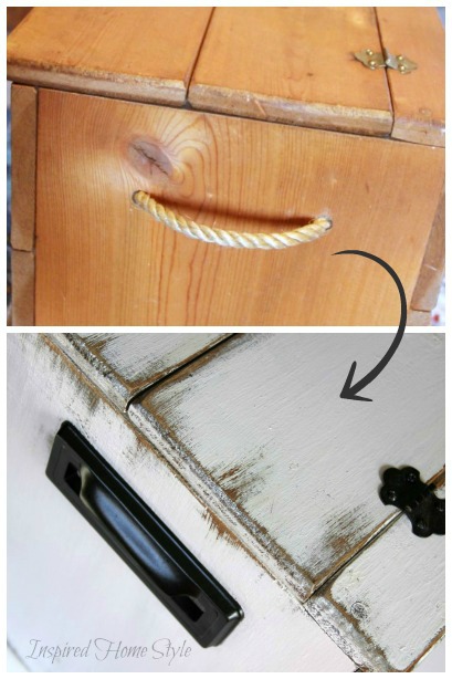 Wooden chest ~ how to distress furniture