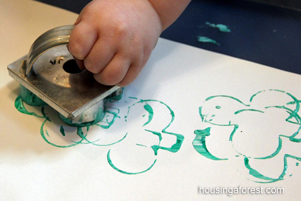 Shamrock Cookie Cutter Stamping ~ St Patricks Day Activity Shamrock Cookie Cutter Stamping ~ St Patricks Day Activity