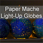 Paper Mache Light-Up Globes