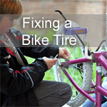 Fixing a Bike Tire