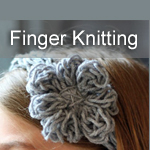 Finger Knitting ~ DIY Halloween Garland