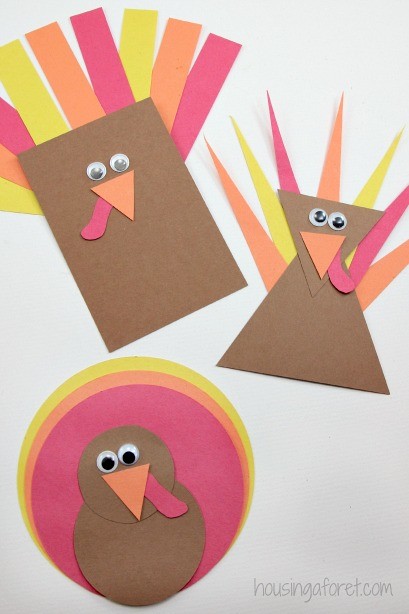 Shape Turkey ~ Simple toddler activity that helps with shape recognition