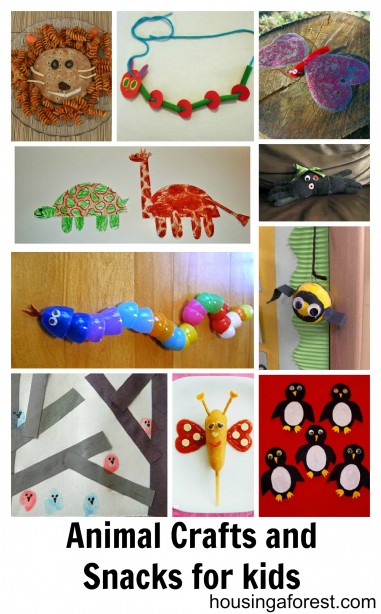 Adorable Animal Crafts and Snacks for kids
