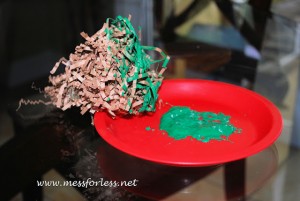 Painting with Shredded Paper