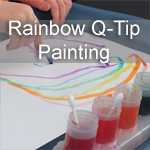 Rainbow Q-Tip Painting