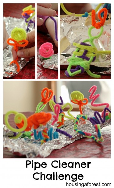 Tinfoil and Pipe Cleaner Challenge that your kids will love!
