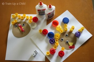 Turkey Math - Dice game for preschool and kindergarten 