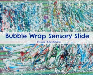 bubble wrap sensory slide