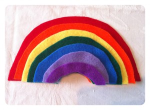 DIY Felt Rainbow Size Sort