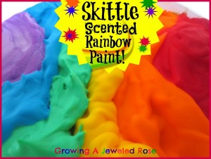 skittle scented rainbow paint