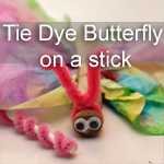 Tie Dye Butterfly on a Stick
