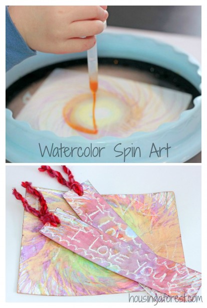 Watercolor Spin Art