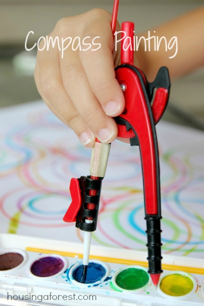Compass Painting ~ Fun back to school art!