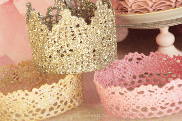 Simple DIY Crown ~ Glitter Lace Crown