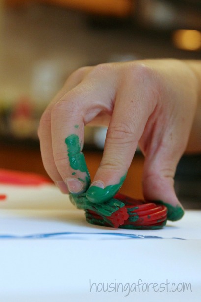 Painting with Licorice - process art with candy