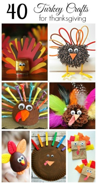 40 Turkey Crafts for Thanksgiving