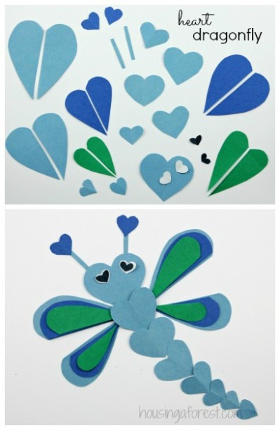 Adorable Heart Shaped Animal ideas ~ simple Valentine craft ideas for kids