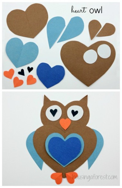 Adorable Heart Shaped Animal ideas ~ simple Valentine craft ideas for kids