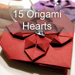 15 Origami Hearts