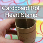 Cardboard Roll Heart Stamp