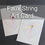 Faux String Art Heart