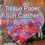 Tissue Paper Heart Sun Catcher