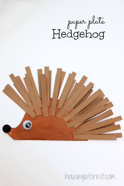 Paper Plate Hedgehog carft