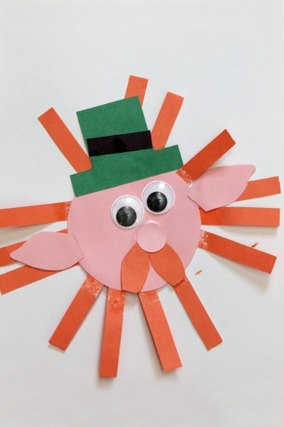St. Patrick's Day Leprechaun Craft ~ Simple Paper craft for kids