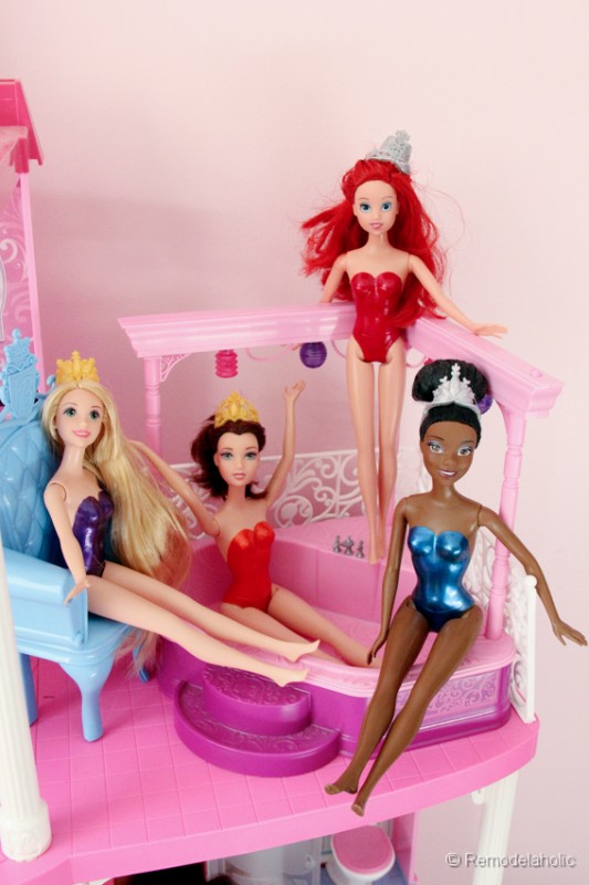 Modest Barbie swimming suits with nail polish