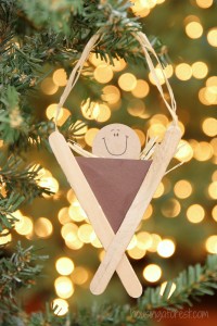 Popsicle Stick Manger Craft | Housing a Forest