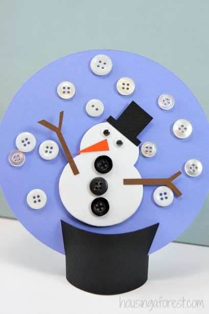 Winter Kids Craft ~ Paper Snow Globe
