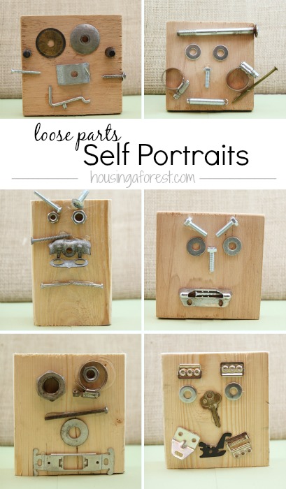 Self-Portraits using Loose Parts | Housing a Forest