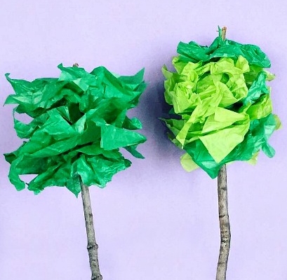 Tissue Paper Trees – Housing a Forest